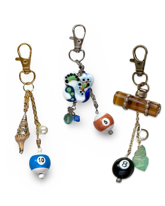 Billiard Ball Keychain